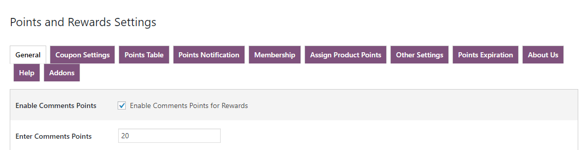 woocommerce points and rewards- comment-points