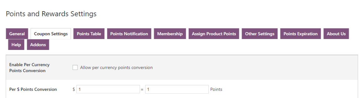 woocommerce points and rewards-currency-conversion