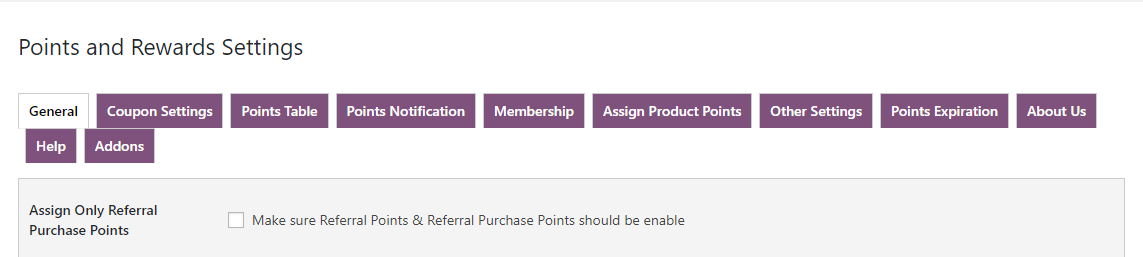 woocommerce points and rewards-only-referal-purchase-points