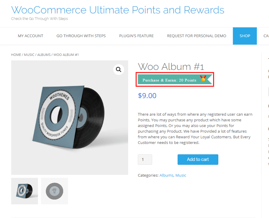 woocommerce points and rewards-points-assign-category-wise-front-end