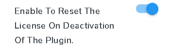 reset licence on deactivation