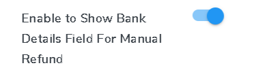 show bank details field