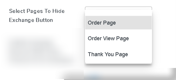 select pages to hide button