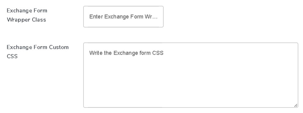 exchange wrapper class or custom css
