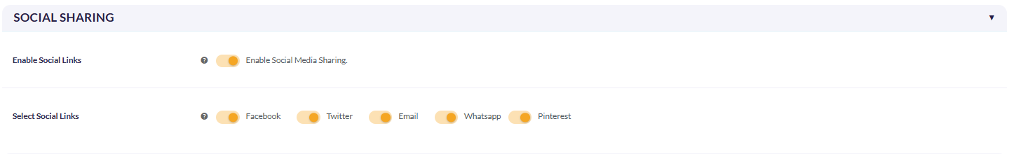 Social Sharing Setting