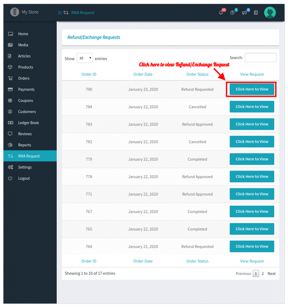 RMA WCFM For WooCommerce Documentation | WP Swings
