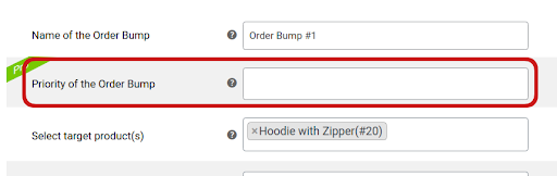 Priority of the Order Bump