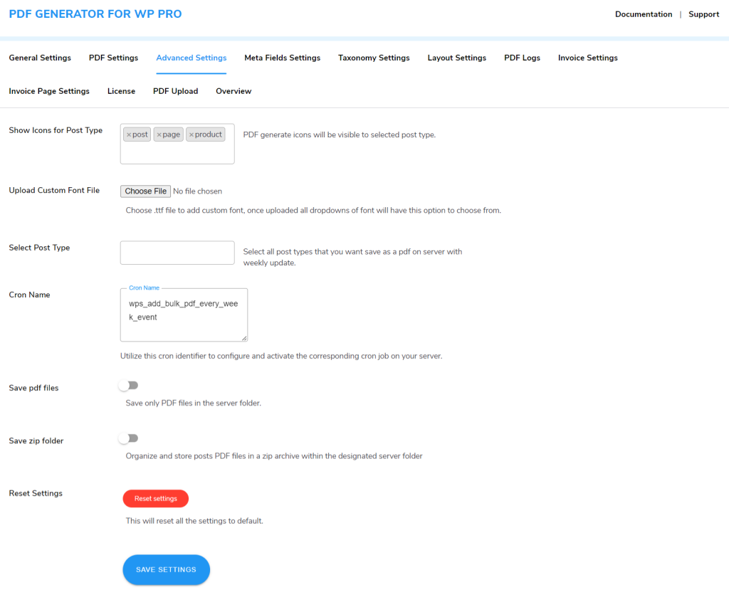PDF Generator For WordPress Documentation | WP Swings