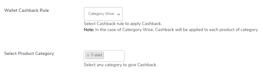 wallet cashback category wise