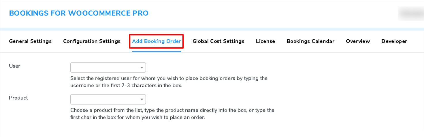 add booking order