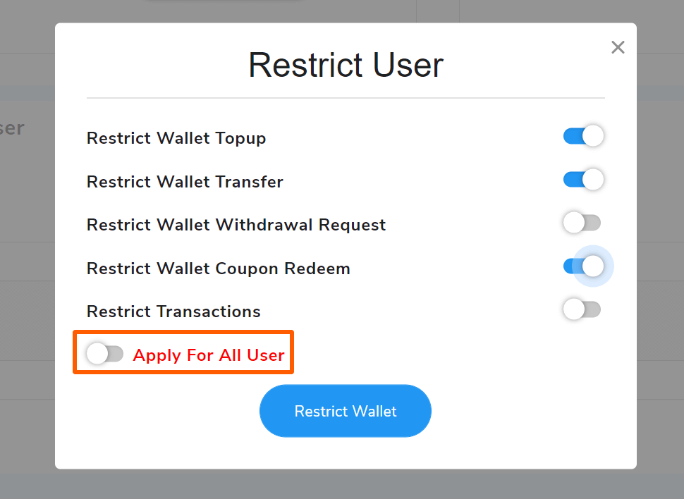 restrict wallet