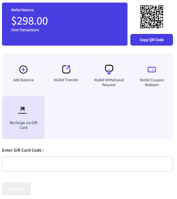 wallet system for WooCommerce