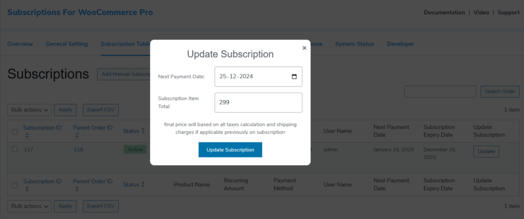 Subscriptions for WooCommerce Documentation | WP Swings