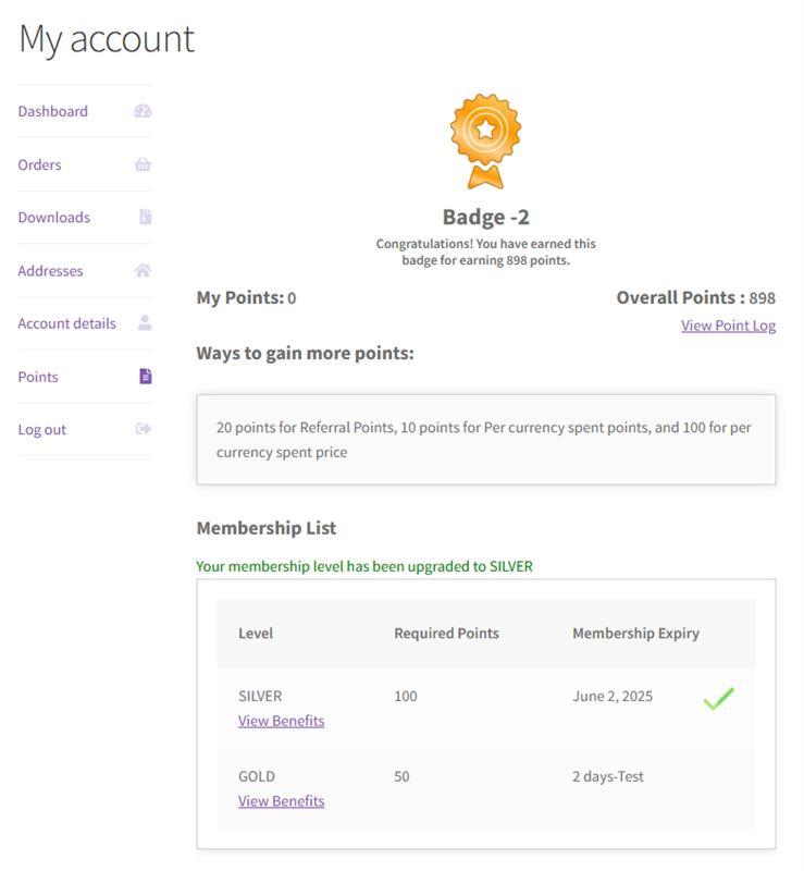 choose the color schemes color scheme for the points tab layout