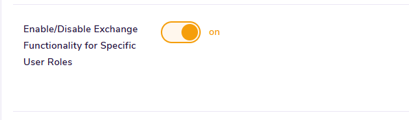 Enable/Disable Exchange Functionality For Specific User Roles