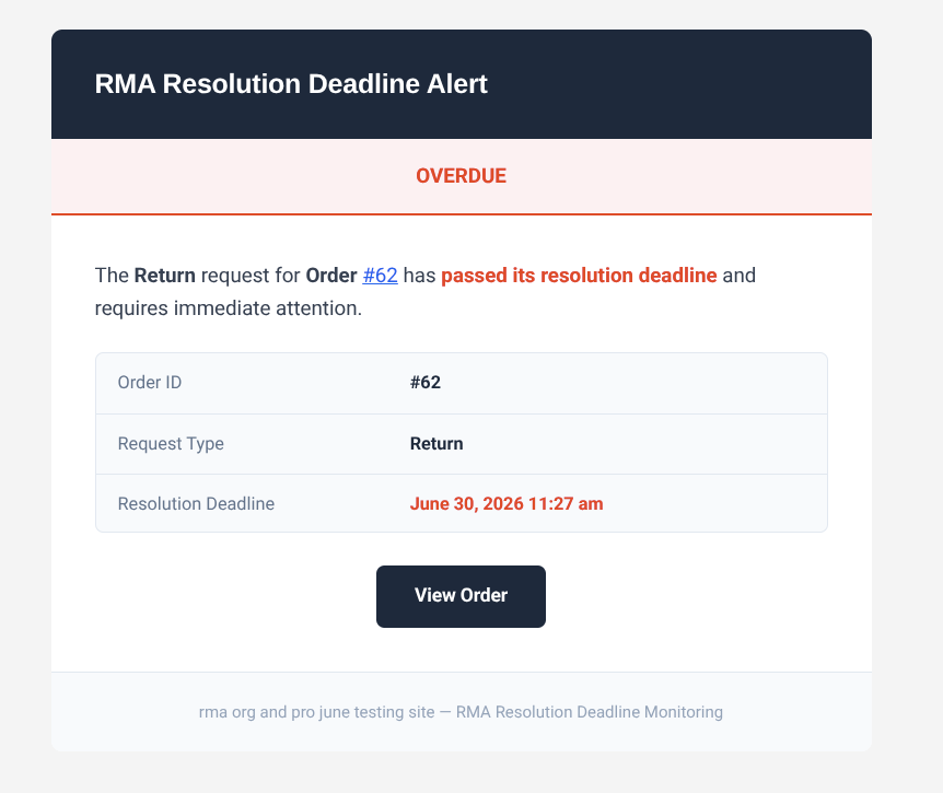 Frontend Resolution Deadline Settings