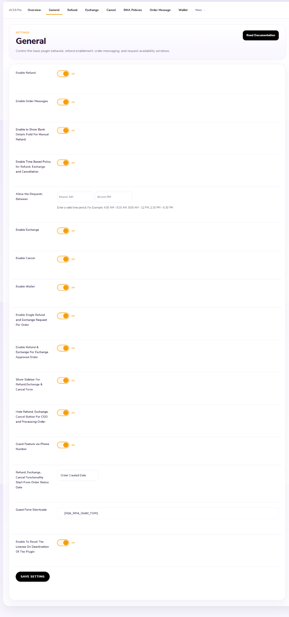 General Settings