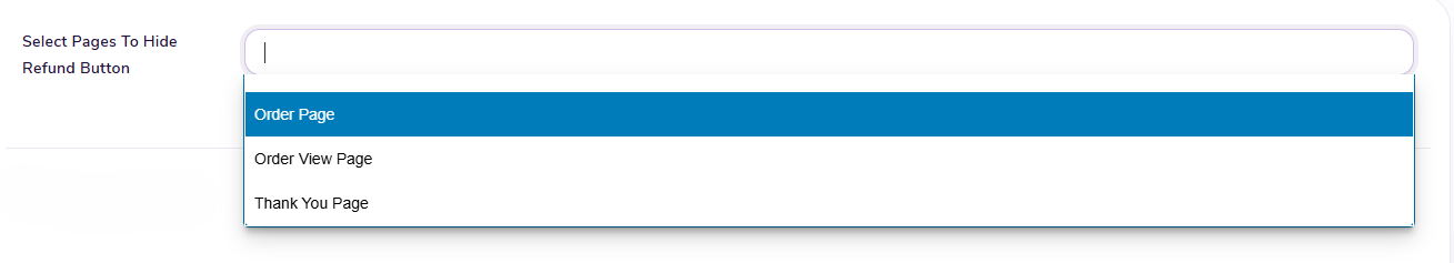 Hide Refund Button