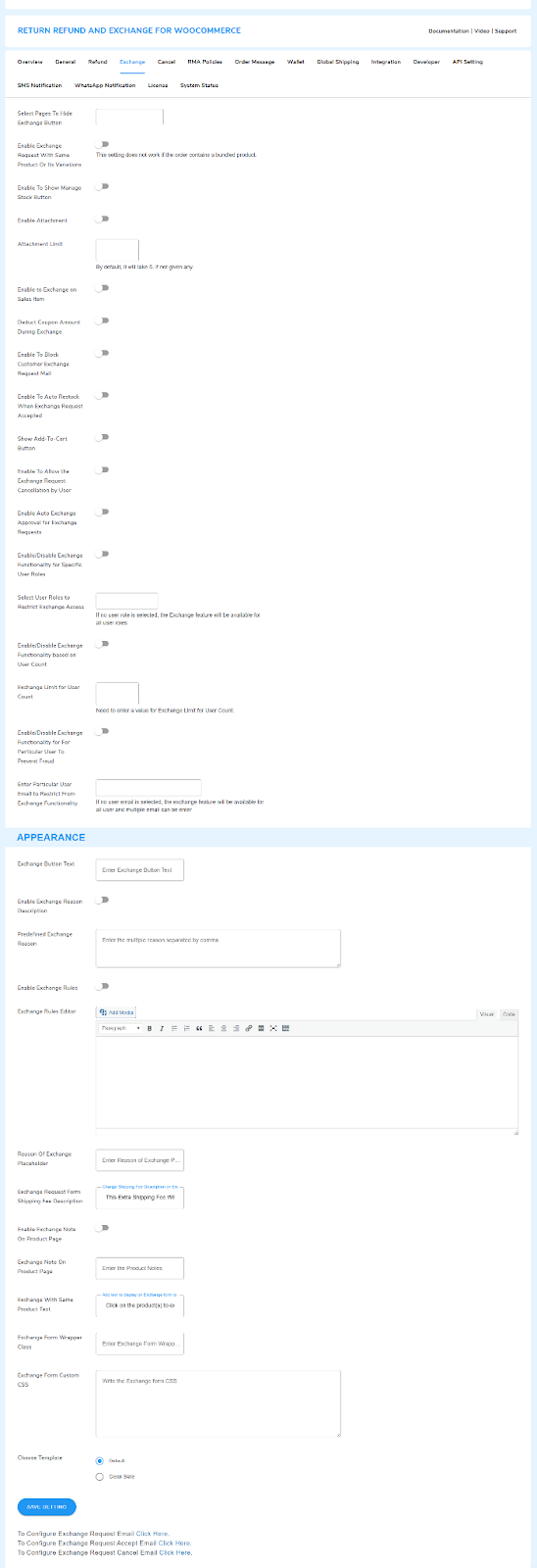 exchange tab rma pro