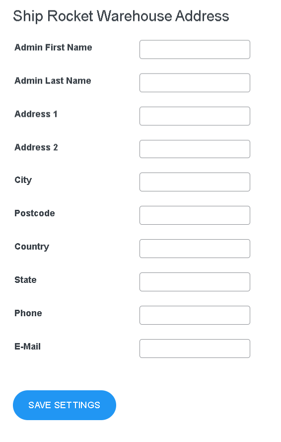 Shiprocket warehouse address