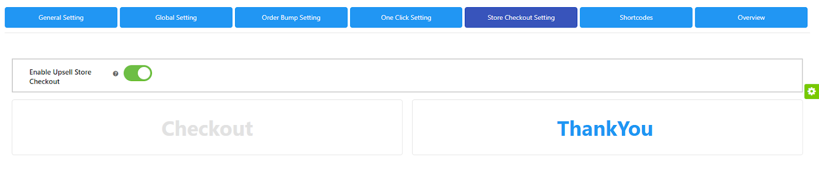 Store Checkout Settings