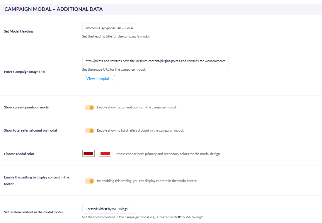 Campaign Modal