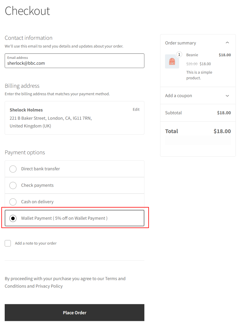 instant discount description