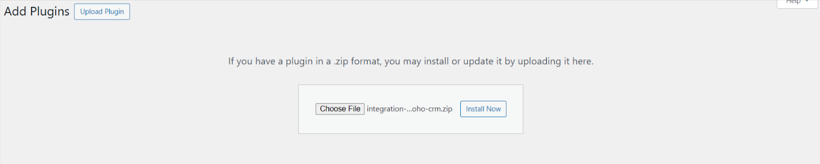 Connecting WooCommerce store to Zoho Bigin