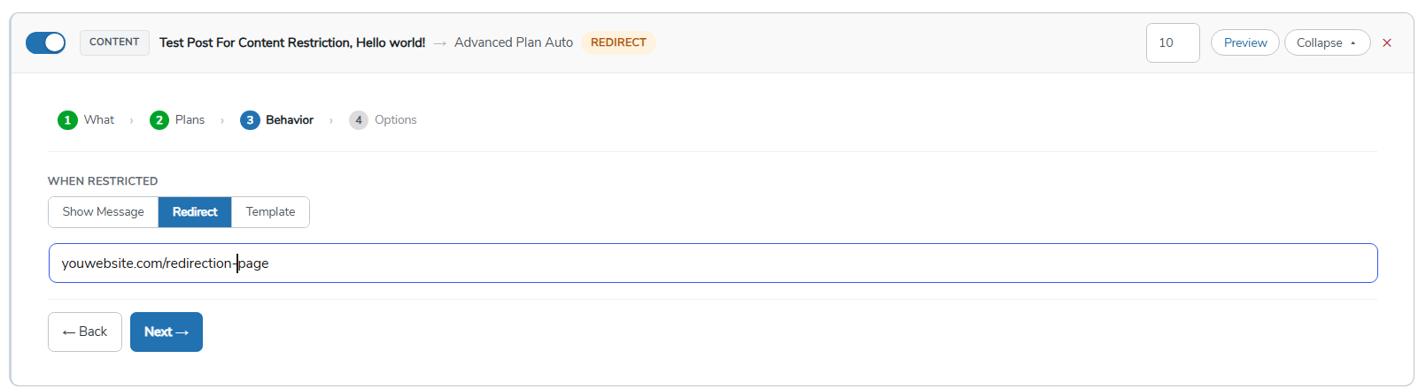 Redirect Users