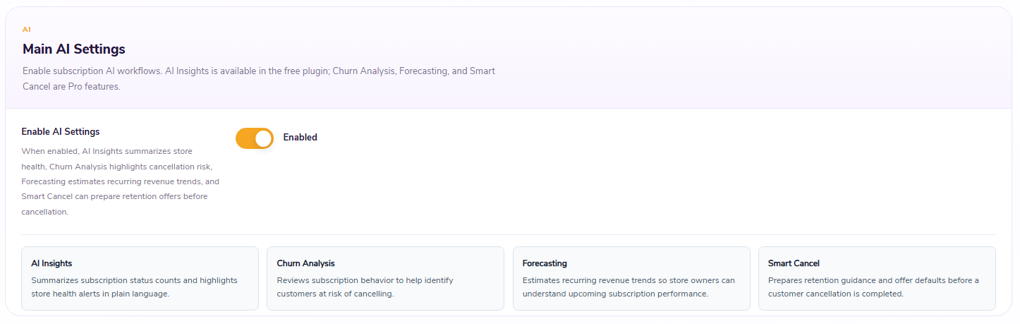 AI Settings
